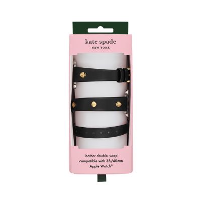 Kate Spade New York Black Double-Wrap Leather 38/40mm Band for Apple Watch®  - KSS0110 - Watch Station