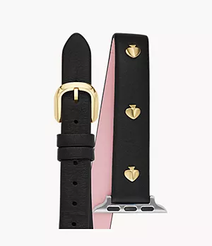 Kate Spade New York Black Double-Wrap Leather 38/40mm Band for Apple Watch®