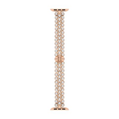kate spade new york rose gold-tone stainless steel ip and white