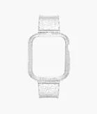 kate spade new york silver glitter jelly 40mm case and band set for apple watch®