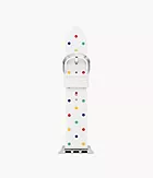 kate spade new york white multi-dot silicone band for apple watch®, 38/40/41mm