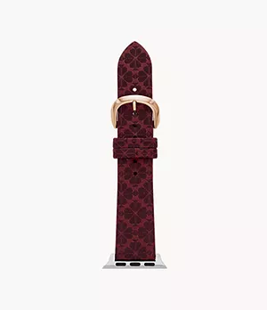 kate spade new york burgundy jacquard band for apple watch®, 38/40/41mm