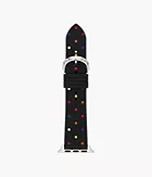 kate spade new york black multicolour dot silicone band for apple watch®, 38/40/41mm