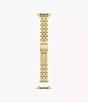 kate spade new york gold-tone scallop stainless steel bracelet band for apple watch®, 38/40/41mm