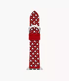 kate spade new york red heart print silicone band for apple watch®, 38/40/41mm