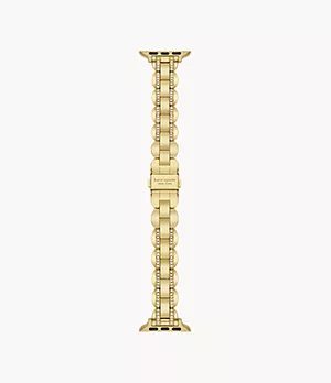 Bracelet kate spade new york en acier inoxydable, doré à cristaux, pour Apple Watch® de 38/40/41 mm