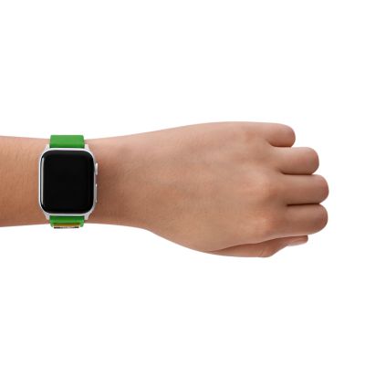 kate spade green fabric band for apple watch 38 40 41 42 44 45 49mm KSS0181E Watch Station