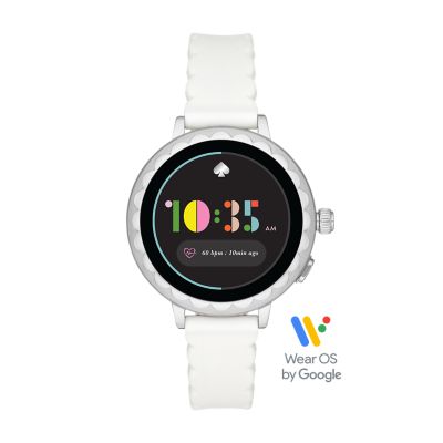 white smart watch