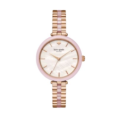 kate spade new york holland three-hand two-tone stainless steel