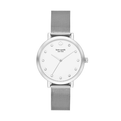 kate spade new york monterey three hand steel watch