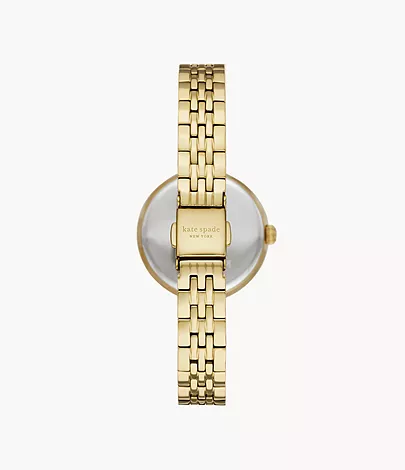 kate spade new york annadale three-hand gold-tone stainless steel watch -  KSW1593 - Watch Station