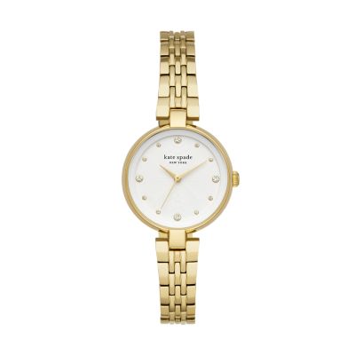 kate spade new york annadale three-hand gold-tone stainless steel watch -  KSW1593 - Watch Station