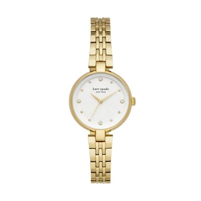 kate spade new york annadale three hand gold tone stainless steel