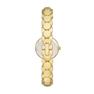 kate spade new york monroe three-hand gold-tone stainless steel