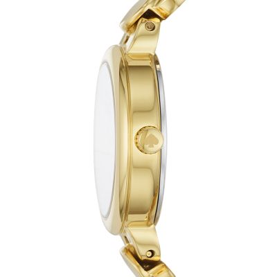 kate spade new york monroe three-hand gold-tone stainless steel