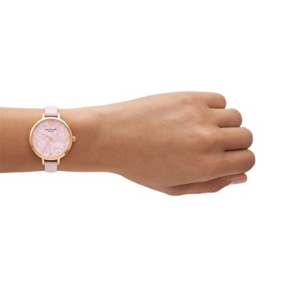 kate spade new york metro three-hand pink leather watch - KSW1670 - Watch  Station