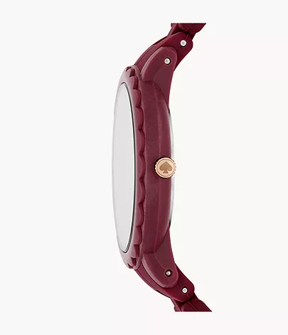 Kate Spade New York Morningside Pinot Noir Silicone Watch 