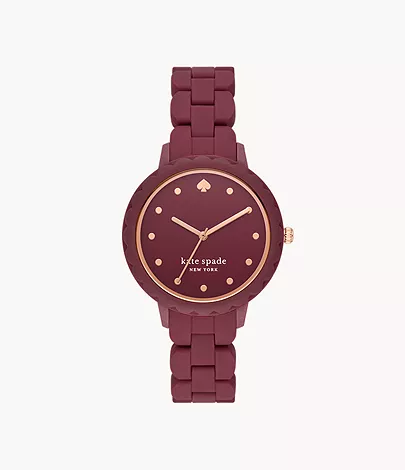 Kate Spade New York Morningside Pinot Noir Silicone Watch
