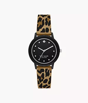 Kate Spade New York Morningside Leopard Silicone Watch