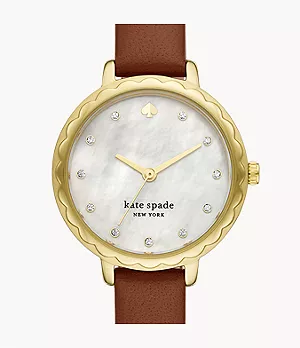 Ensemble de montre et de bracelet en cuir bagage Morningside Kate Spade New York