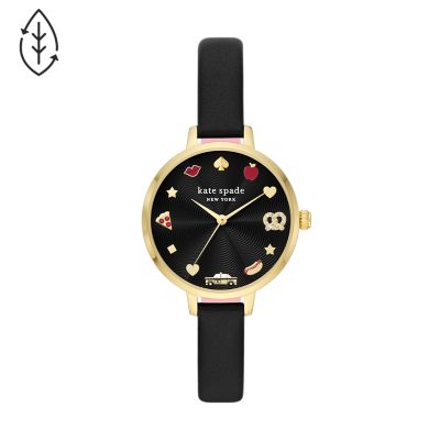 kate spade new york metro three-hand flower watch and earring set