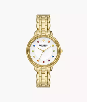 Kate Spade New York Morningside Three-Hand Gold-Tone Stainless Steel Watch