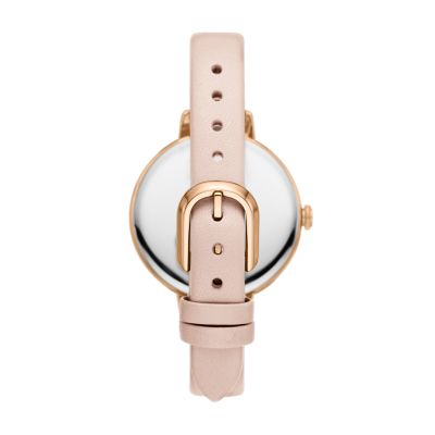 kate spade new york metro three-hand pink leather watch - KSW1733