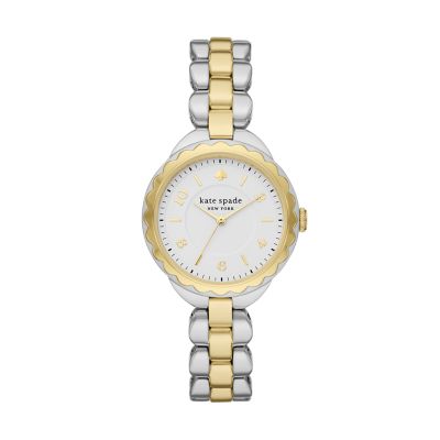 kate spade new york morningside three-hand two-tone stainless steel watch