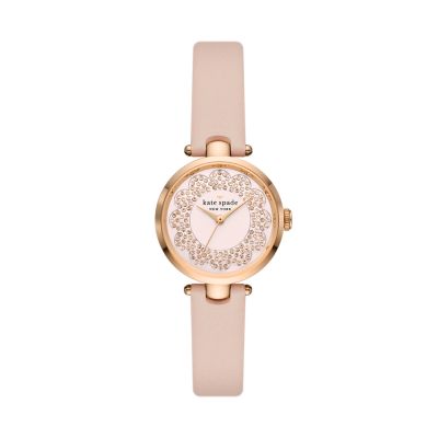 Kate Spade New York Women's Holland Three-Hand Pink Leather Watch - Pink