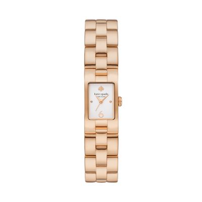 kate spade new york brookville three-hand rose gold-tone stainless steel  watch