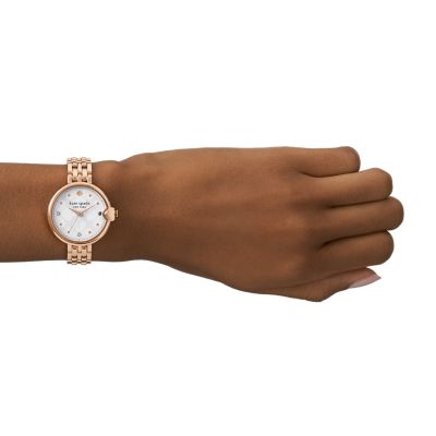 kate spade new york chelsea park three-hand date rose gold-tone