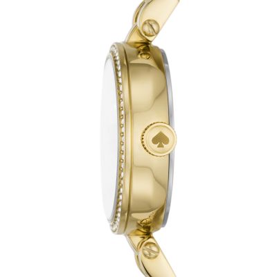 kate spade new york holland three-hand gold-tone stainless steel