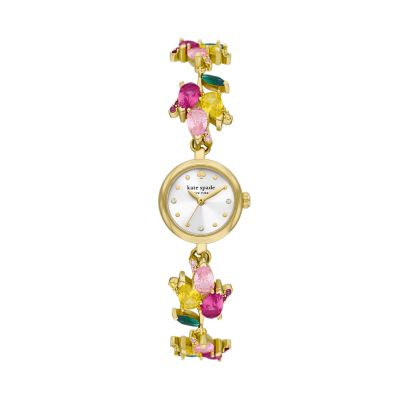 kate spade new york monroe three-hand gold-tone stainless steel and brass  watch - KSW1787 - Watch Station