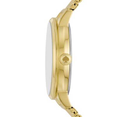 kate spade new york metro three-hand gold-tone stainless steel