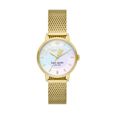 kate spade new york metro three hand gold tone stainless steel