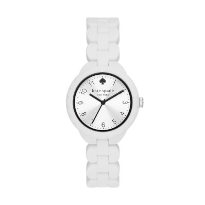 Kate Spade New York Women's Morningside Three-Hand White Silicone Watch - White