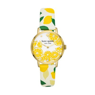 kate spade new york metro three-hand navy leather cocktail watch - KSW9051  - Watch Station