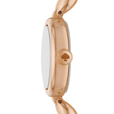 kate spade new york monroe three-hand rose gold-tone stainless