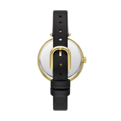 kate spade new york holland black leather watch - KSW1813 - Watch