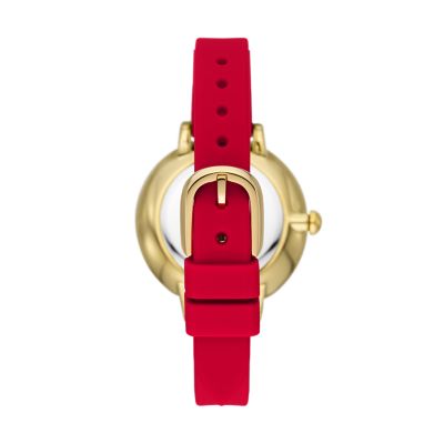 kate spade new york park row red silicone watch - KSW1819 - Watch