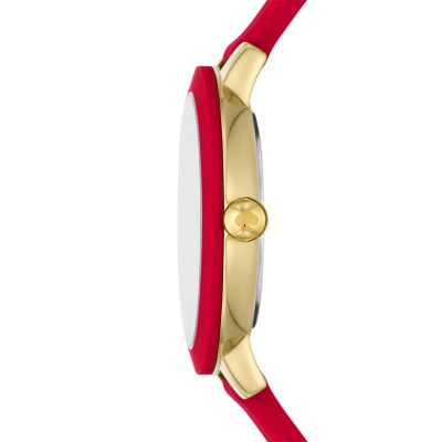 kate spade new york park row red silicone watch KSW1819 Watch