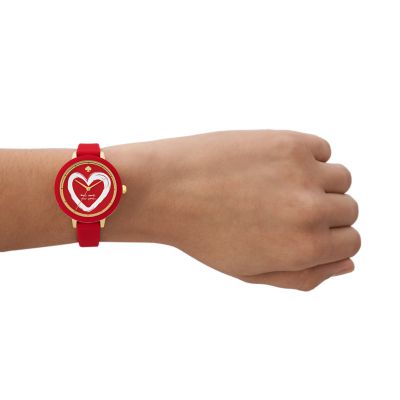 kate spade new york park row red silicone watch - KSW1819 - Watch