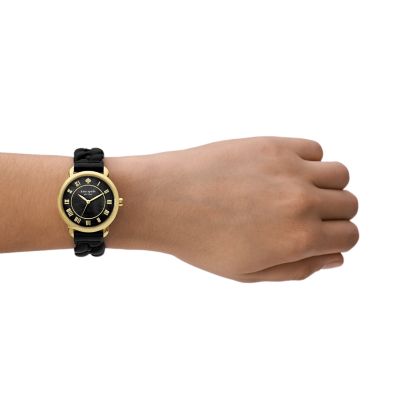 Ladies black belt online watch