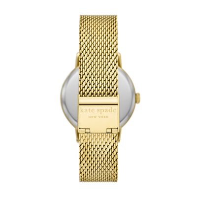 metro gold tone stainless steel mesh watch KSW1827 Watch Station