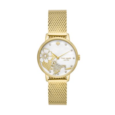 Kate Spade New York Women's Metro Gold-Tone Stainless Steel Mesh Watch - Gold