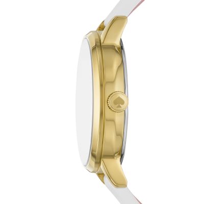 metro white leather watch - KSW1833 - Watch Station