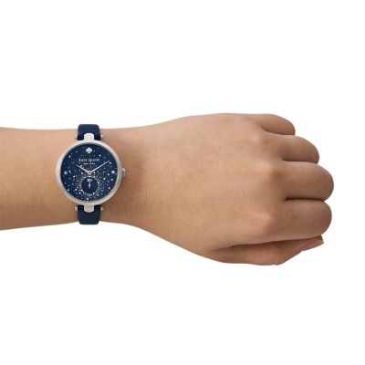 Kate Spade New York Seaport Womens Blue Stainless good Steel Analog Watch