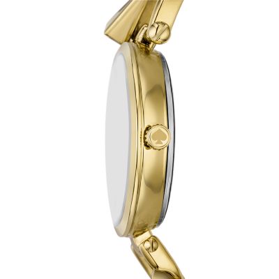 【希少】KATE SPADE KSW1156 HOLLAND ウォッチ Kate Spade Holland White Dial Brown Leather Ladies Watch