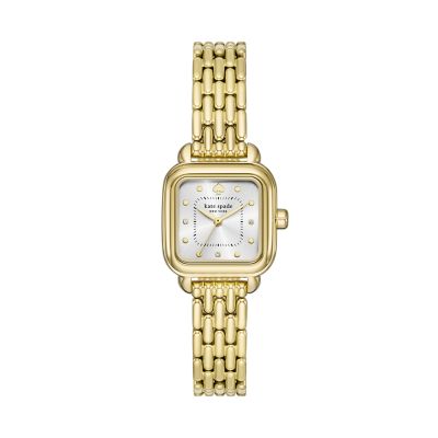 Gold for kate spade new york gracie square three-hand stainless steel watch