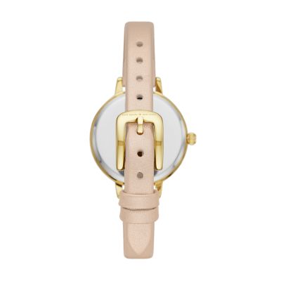 kate spade new york metro three hand blush leather watch KSW9003